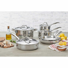 Load image into Gallery viewer, J.A. Henckels International 10-piece Tri-ply Stainless Steel Cookware Set