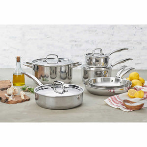 J.A. Henckels International 10-piece Tri-ply Stainless Steel Cookware Set